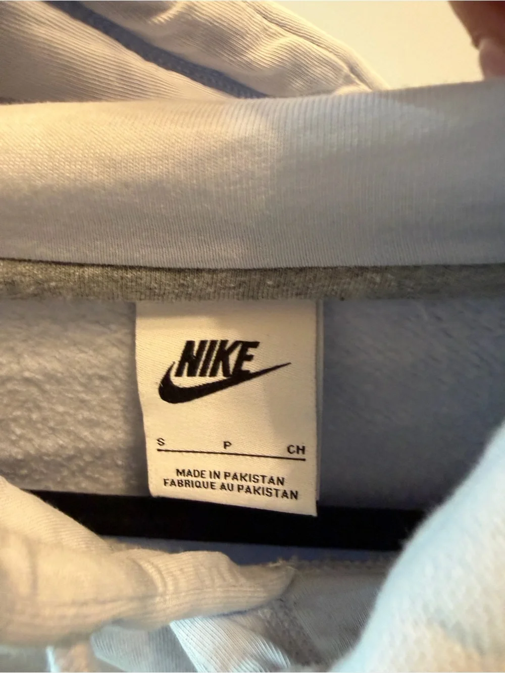 Nike Men's Pastel Blue Pullover Hoodie